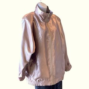 Raphael Reversible Jacket Metallic Gold and Black Oversized Zip Closure Medium